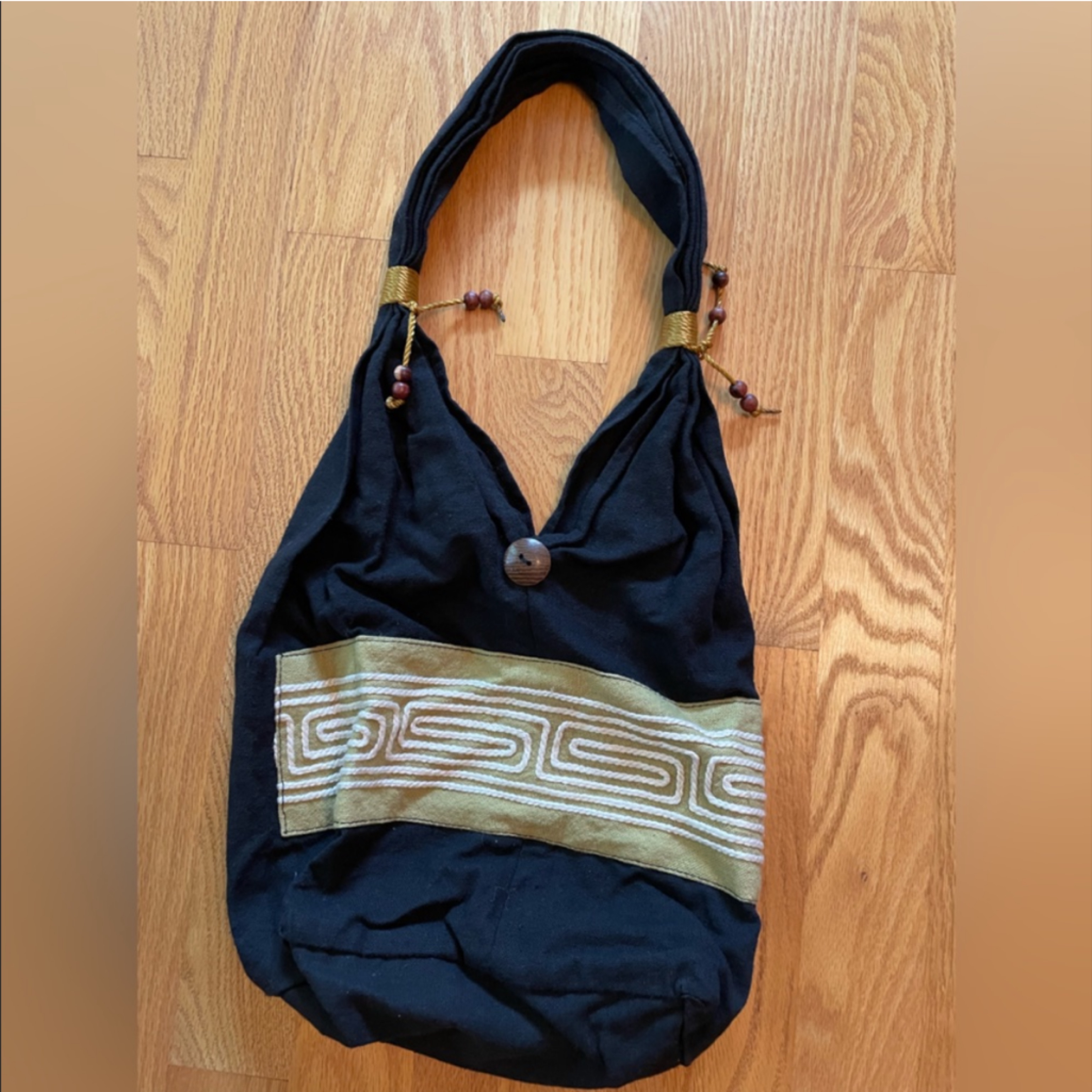 Small Patterned Bag With Button Closure